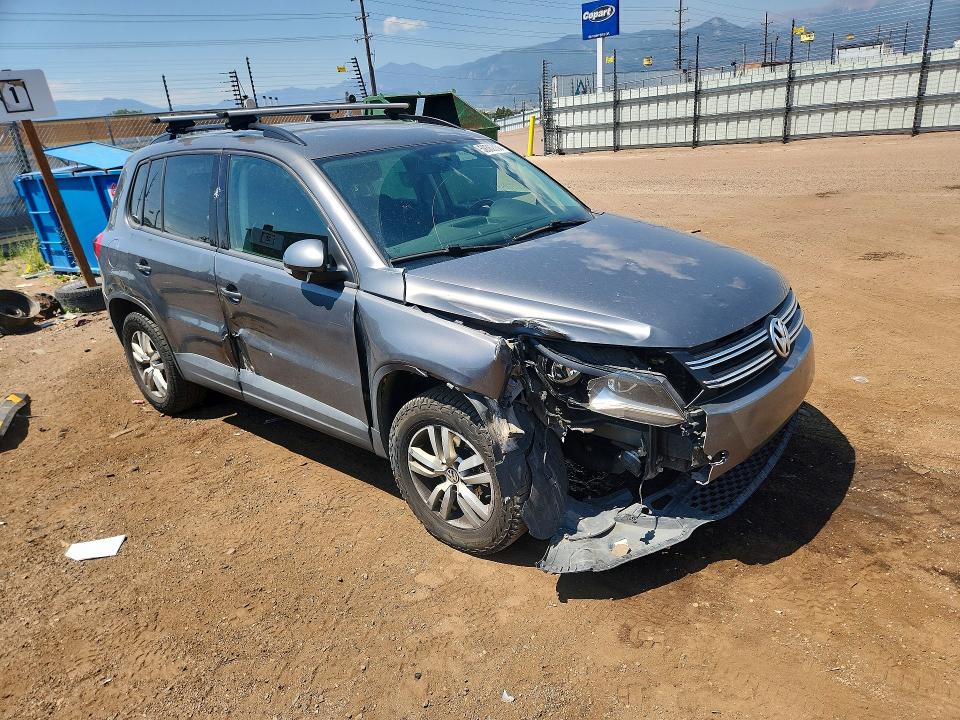 2015 Volkswagen Tiguan VIN WVGAV7AX5FW599098 COPART salvage auction — FRONT END, Co - Salvage Title, sold $775 on 2026-08-19 (photo 4)