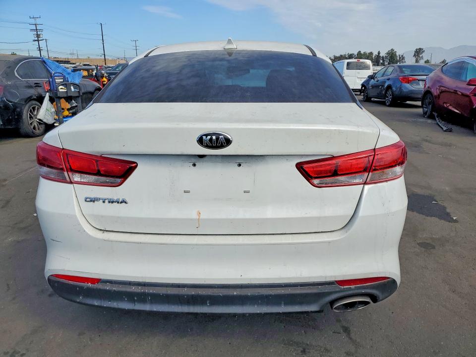 2017 Kia Optima VIN 5XXGT4L39HG164019 COPART salvage auction — VANDALISM, Ca - Salvage Certificate, sold $250 on 2026-07-27 (photo 6)