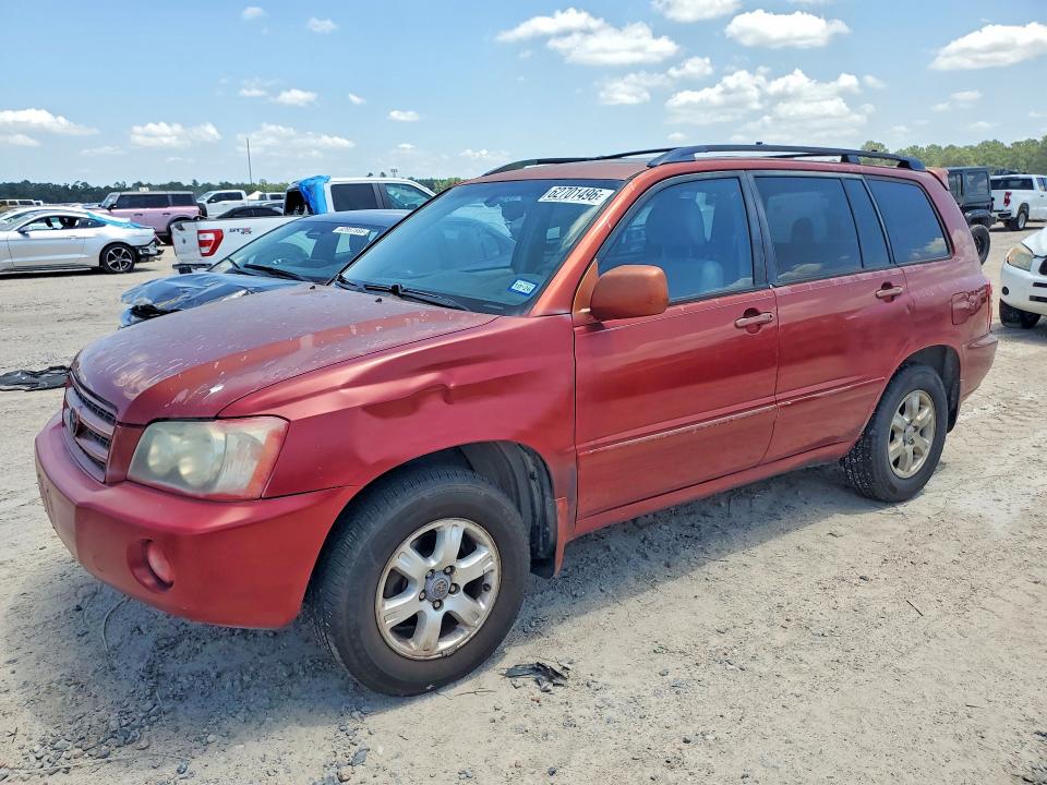 2001 Toyota Highlander VIN JTEGF21A210012292 COPART salvage auction — NORMAL WEAR, Tx - Certificate Of Title, sold $150 on 2026-07-31 (photo 1)