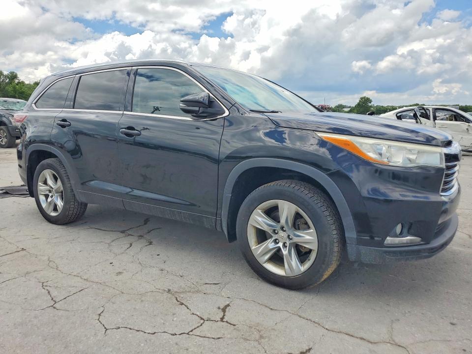 2014 Toyota Highlander VIN 5TDDKRFH9ES028431 COPART salvage auction — NORMAL WEAR, Tn - Certificate Of Title (P), sold $10,500 on 2026-07-29 (photo 4)
