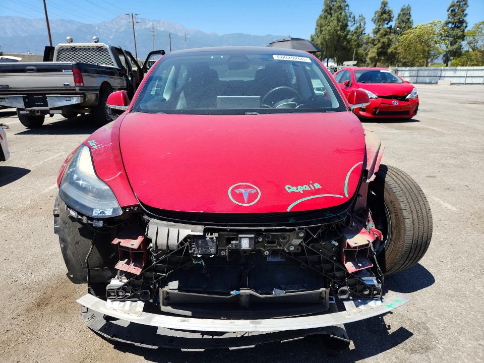 2020 Tesla Model 3 VIN 5YJ3E1EB6LF635809 COPART salvage auction — FRONT END, Ca - Salvage Certificate, sold $150 on 2026-07-21 (photo 5)