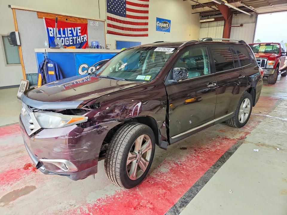 2012 Toyota Highlander VIN 5TDDK3EH2CS158904 COPART salvage auction — FRONT END, Ny - Mv-907A Salvage Certificate, sold $550 on 2026-07-20 (photo 1)