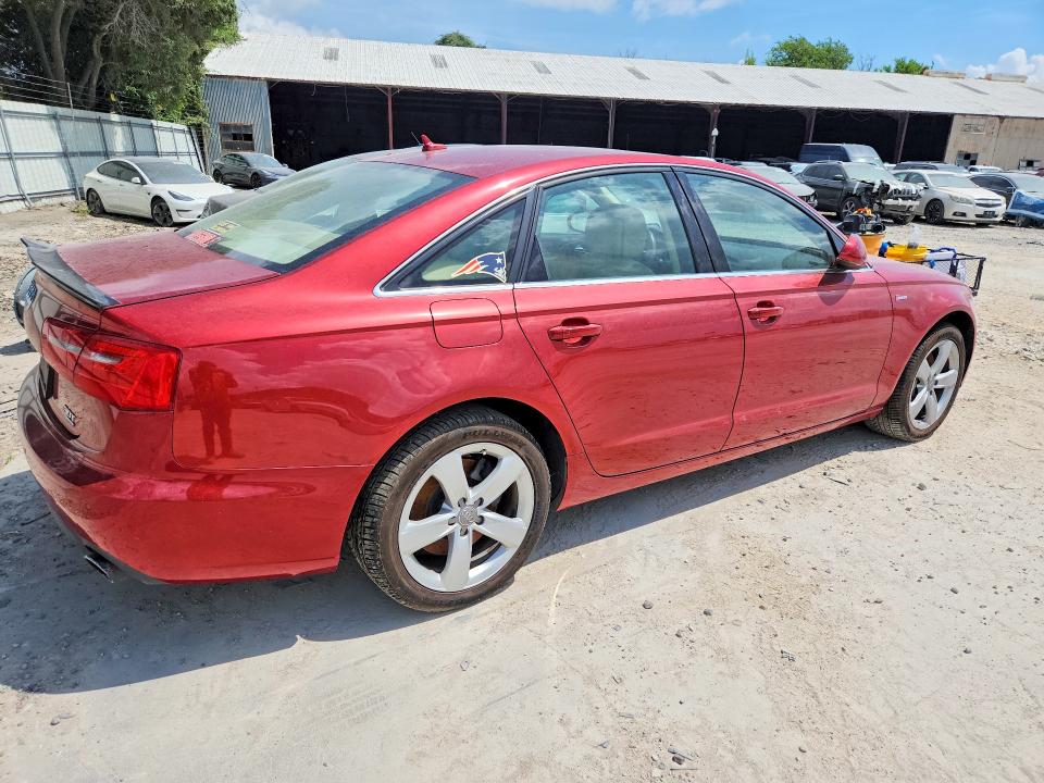 2012 Audi A6 VIN WAUGGAFC6CN157618 COPART salvage auction — WATER/FLOOD, Tx - Salvage Title-Flood Damage, sold $300 on 2026-07-14 (photo 3)