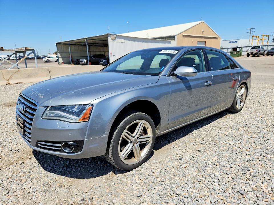 2013 Audi A8 VIN WAURGAFD0DN019947 COPART salvage auction — REAR END, Co - Dis/Dlr/Exp Only Clean Title, sold $2,000 on 2026-07-30 (photo 1)