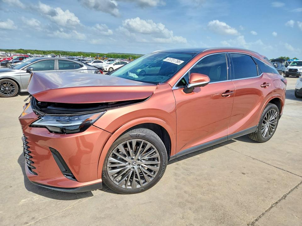 2024 Lexus Rx VIN 2T2BBMCA8RC039481 COPART salvage auction — FRONT END, Tx - Certificate Of Title, sold $28,500 on 2026-10-01 (photo 1)