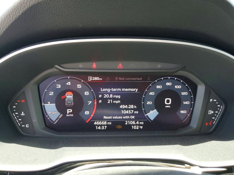 2021 Audi Q3 VIN WA1DECF39M1030615 COPART salvage auction — FRONT END, Fl - Cert Of Title Slvg Rebuildable, sold $4,100 on 2026-07-28 (photo 9)