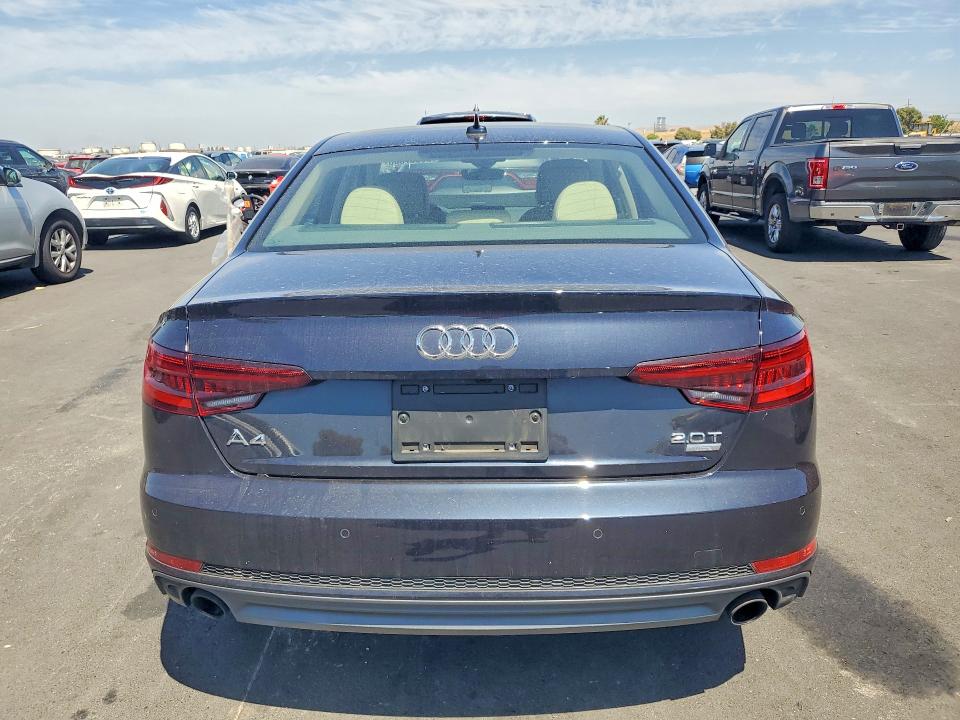 2018 Audi A4 VIN WAULMAF42JN009043 COPART salvage auction — UNDERCARRIAGE, CA - SALVAGE CERTIFICATE, sold $6,200 on 2026-07-15 (photo 6)
