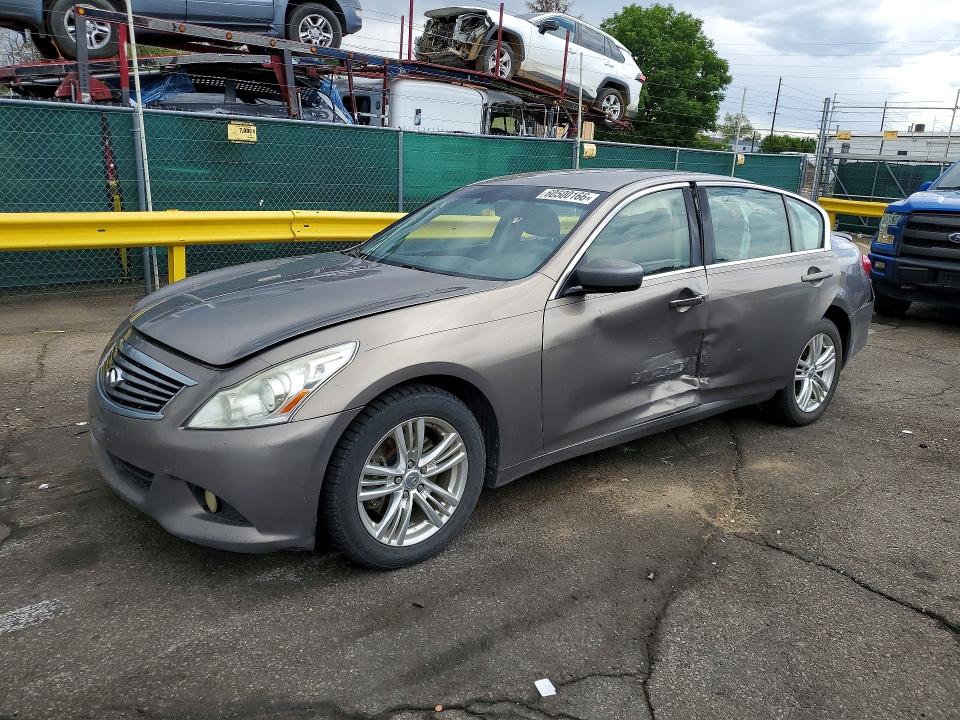 2010 Infiniti G VIN JN1CV6AR9AM452475 COPART salvage auction — SIDE, Co - Public - Salvage Title, sold $600 on 2026-07-14 (photo 1)