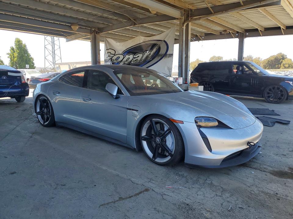 2020 Porsche Taycan VIN WP0AB2Y14LSA51276 COPART salvage auction — MINOR DENT/SCRATCHES, CA - SALVAGE CERTIFICATE, sold $100 on 2026-07-21 (photo 4)