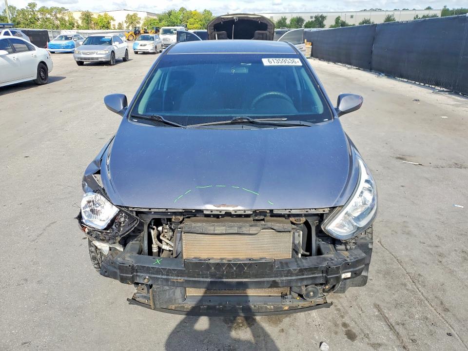 2017 Hyundai Accent VIN KMHCT5AE8HU346793 COPART salvage auction — FRONT END, Fl - Cert Of Title Slvg Rebuildable, sold $800 on 2026-07-30 (photo 5)