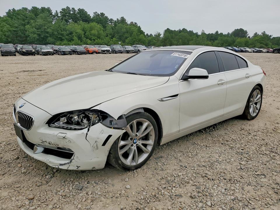 2014 BMW 6er VIN WBA6B8C56ED452655 COPART salvage auction — FRONT END, Ma - Cert Of Title-Reconstrctd Coll, sold $1,800 on 2026-08-20 (photo 1)