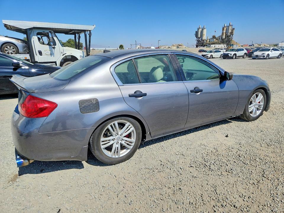 2010 Infiniti G37 VIN JN1CV6AP6AM406438 COPART salvage auction — FRONT END, CA - LIEN PAPERS-CLEAN OR AC, sold $3,100 on 2026-07-17 (photo 3)