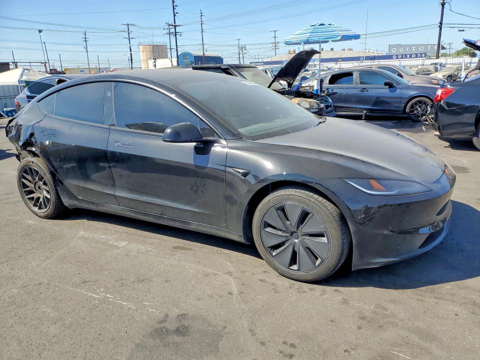 2025 Tesla Model 3 VIN 5YJ3E1EA0SF971879 COPART salvage auction — REAR END, Ca - Salvage Certificate, sold $11,600 on 2026-09-02 (photo 4)