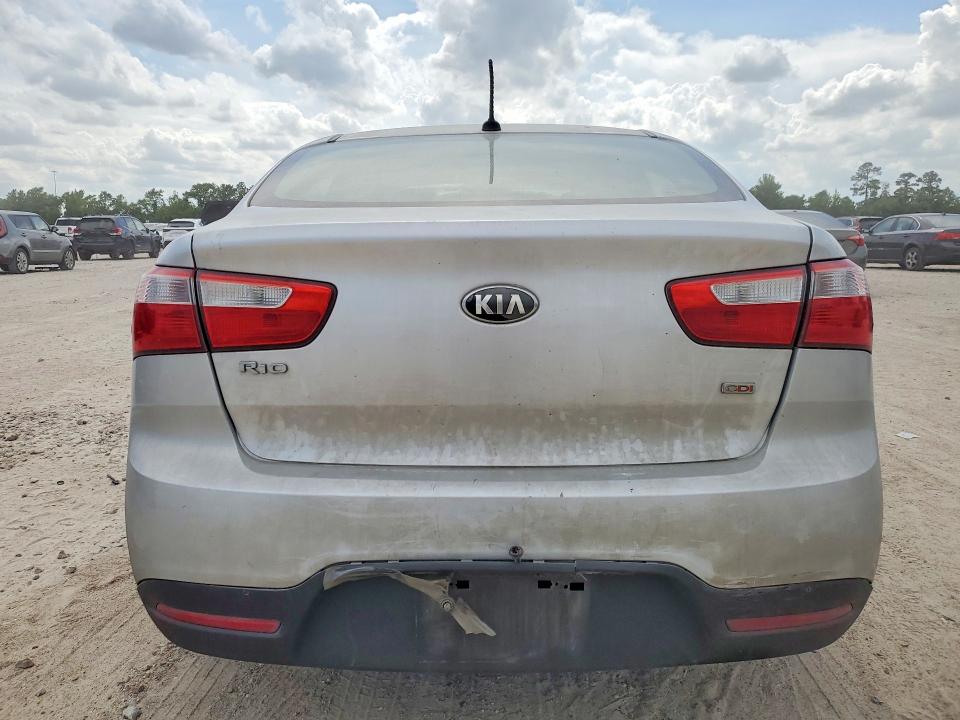 2015 Kia Rio VIN KNADM4A39F6505978 COPART salvage auction — REAR END, Tx - Salvage Vehicle Title, sold $1,050 on 2026-07-31 (photo 6)