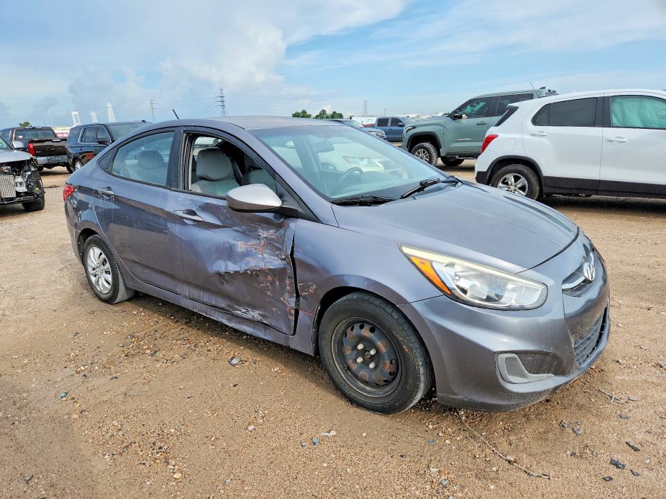 2016 Hyundai Accent VIN KMHCT4AE6GU970584 COPART salvage auction — SIDE, Tx - Salvage Vehicle Title, sold $450 on 2026-07-21 (photo 4)