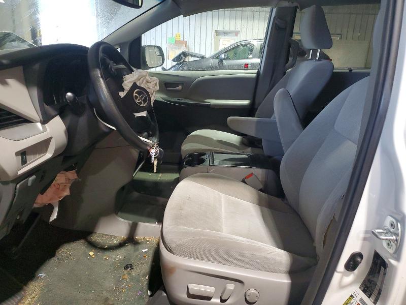 2017 Toyota Sienna VIN 5TDKZ3DC0HS845329 COPART salvage auction — FRONT END, Pa - Certificate Of Salvage, sold $3,850 on 2026-07-27 (photo 7)