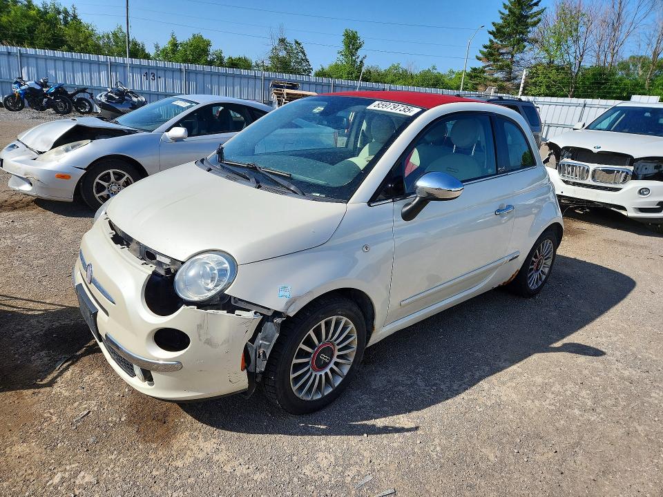 2012 Fiat 500 VIN 3C3CFFER9CT378478 COPART salvage auction — FRONT END, On - Permit Salvage, sold $200 on 2026-08-18 (photo 1)