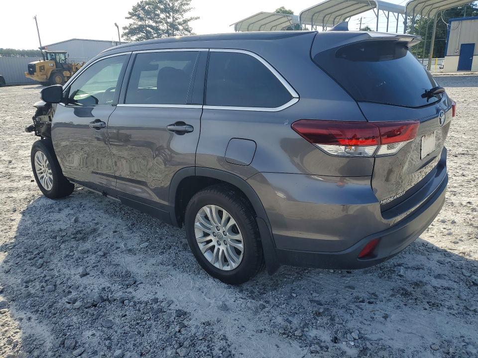 2019 Toyota Highlander VIN 5TDKZRFH2KS326446 COPART salvage auction — FRONT END, Ga - Cert Of Title-Salvage, sold $8,000 on 2026-07-27 (photo 2)