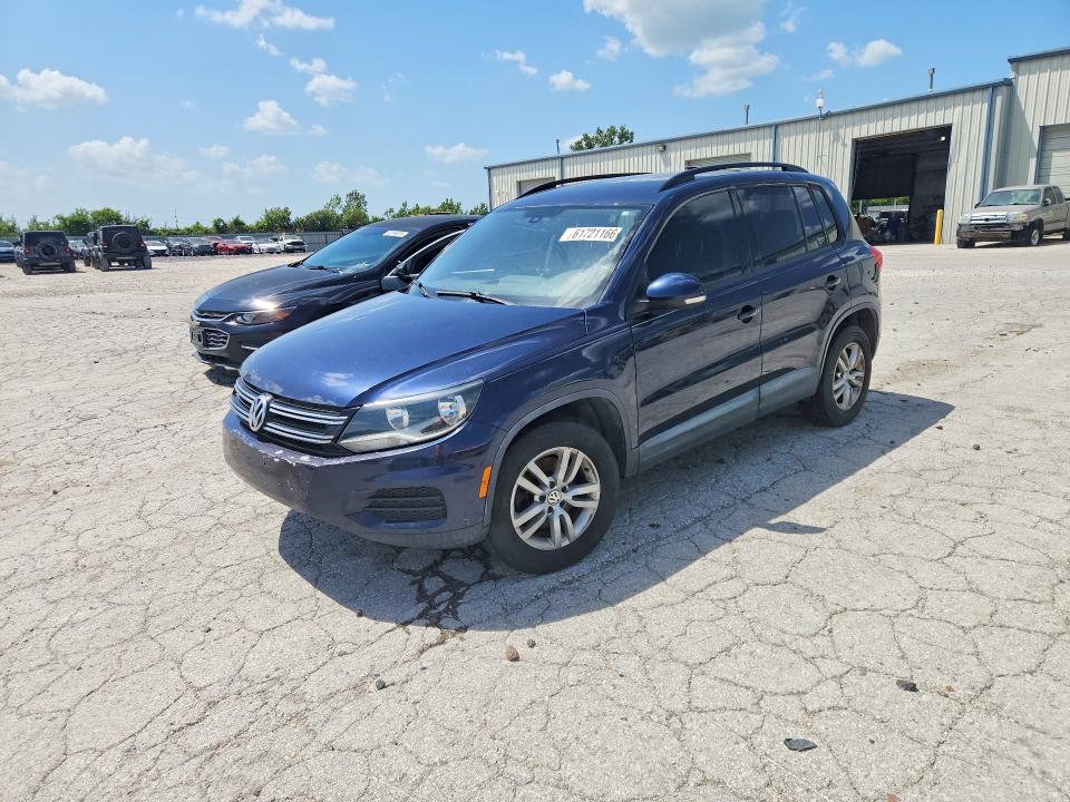 2016 Volkswagen Tiguan VIN WVGBV7AX2GW576299 COPART salvage auction — MECHANICAL, KS - DEALER ONLY CLEAN TITLE, sold $90 on 2026-07-28 (photo 1)