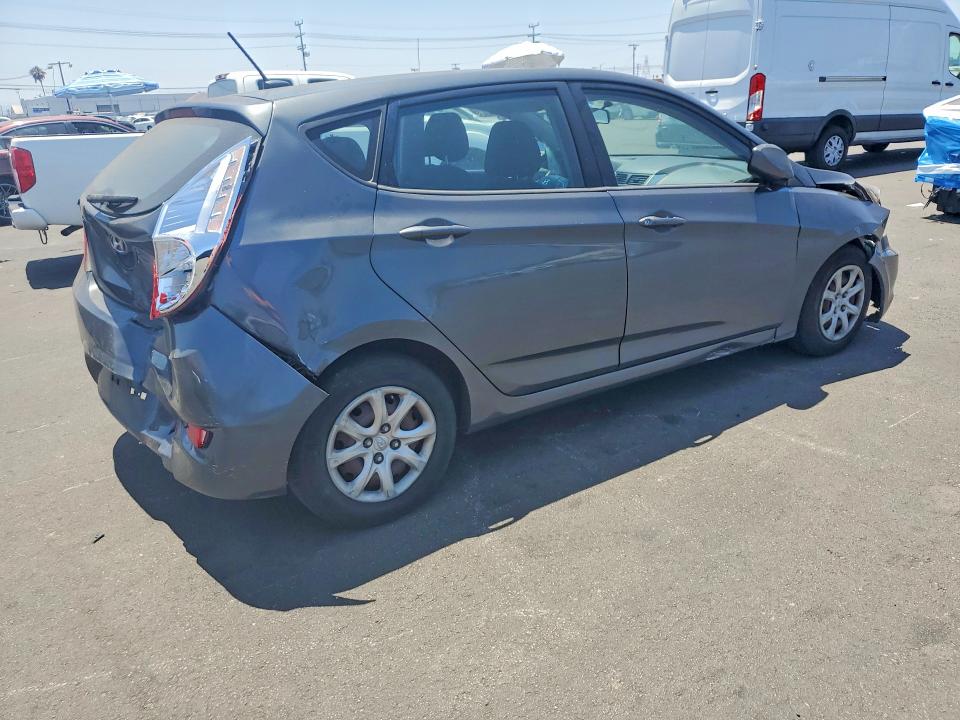 2012 Hyundai Accent VIN KMHCT5AEXCU015013 COPART salvage auction — FRONT END, Ca - Salvage Certificate, sold $575 on 2026-07-13 (photo 3)