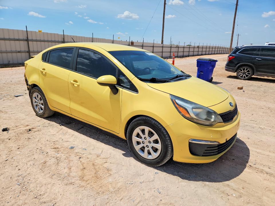2016 Kia Rio VIN KNADM4A37G6684071 COPART salvage auction — REAR END, Tx - Salvage Vehicle Title, sold $400 on 2026-07-15 (photo 4)