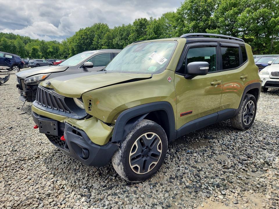 2015 Jeep Renegade VIN ZACCJBCT0FPB74980 COPART salvage auction — FRONT END, Ma - Cert Of Title-Reconstrctd Coll, sold $375 on 2026-08-05 (photo 1)