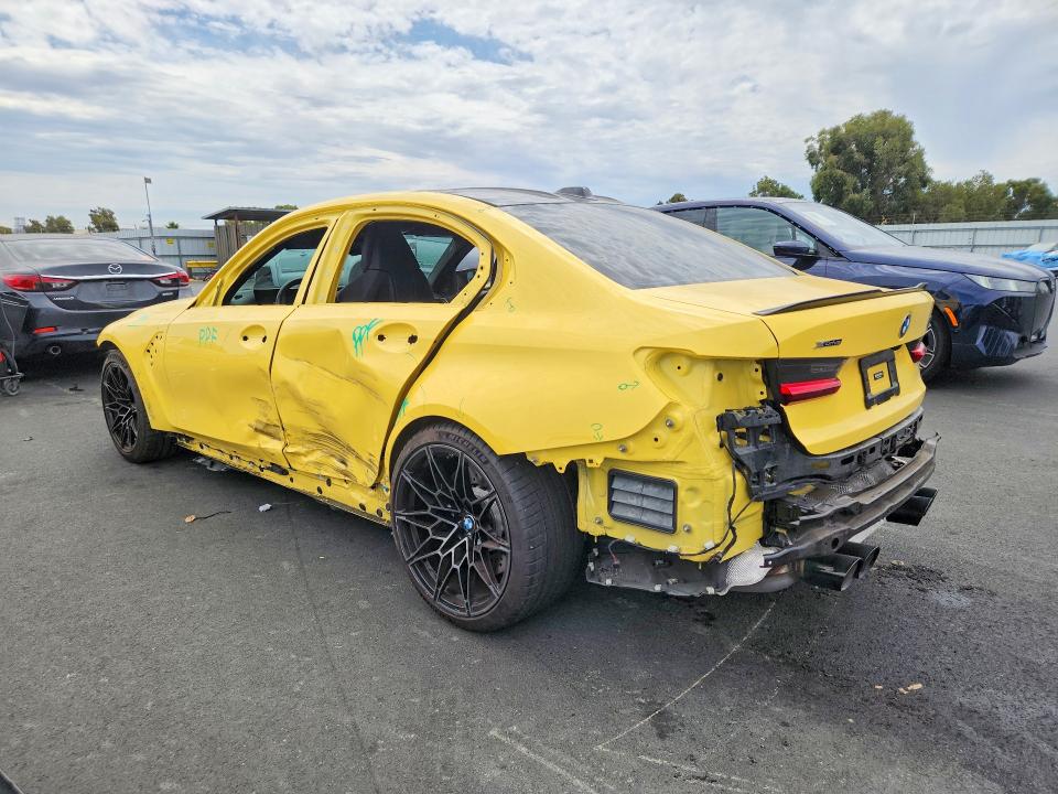 2023 BMW M3 VIN WBS43AY01PFN90020 COPART salvage auction — SIDE, Ca - Salvage Certificate, sold $49,250 on 2026-08-19 (photo 2)