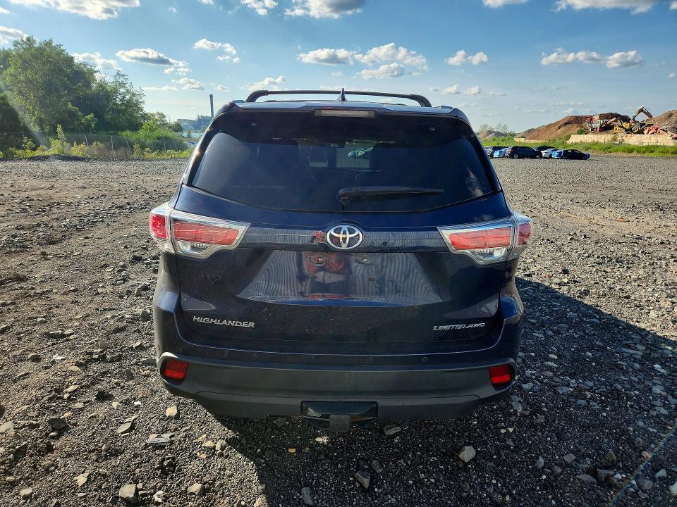 2016 Toyota Highlander VIN 5TDDKRFH4GS234002 COPART salvage auction — FRONT END, Pa - Certificate Of Salvage, sold $5,700 on 2026-07-23 (photo 6)