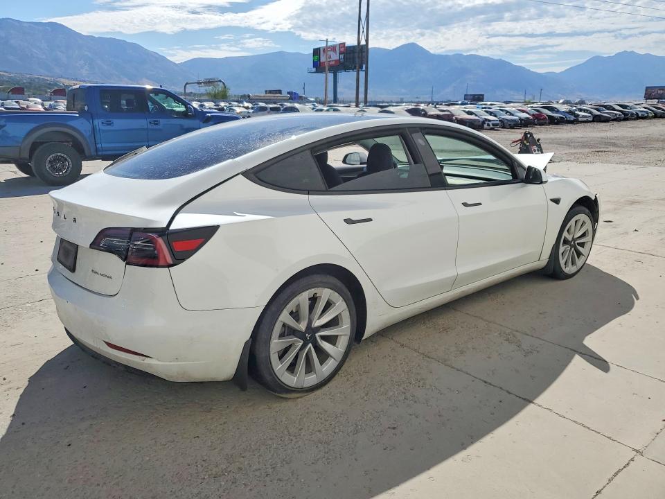 2022 Tesla Model 3 VIN 5YJ3E1EB1NF128559 COPART salvage auction — FRONT END, UT - SALVAGE CERTIFICATE, sold $3,200 on 2026-09-04 (photo 3)