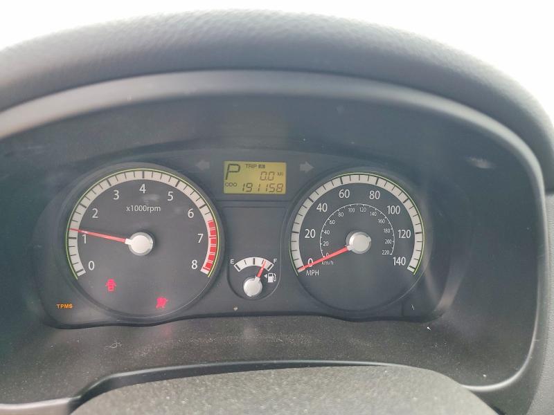 2009 Kia Rio VIN KNADE223X96451207 COPART salvage auction — FRONT END, TX - SALVAGE VEHICLE TITLE (P), sold $125 on 2026-07-31 (photo 9)
