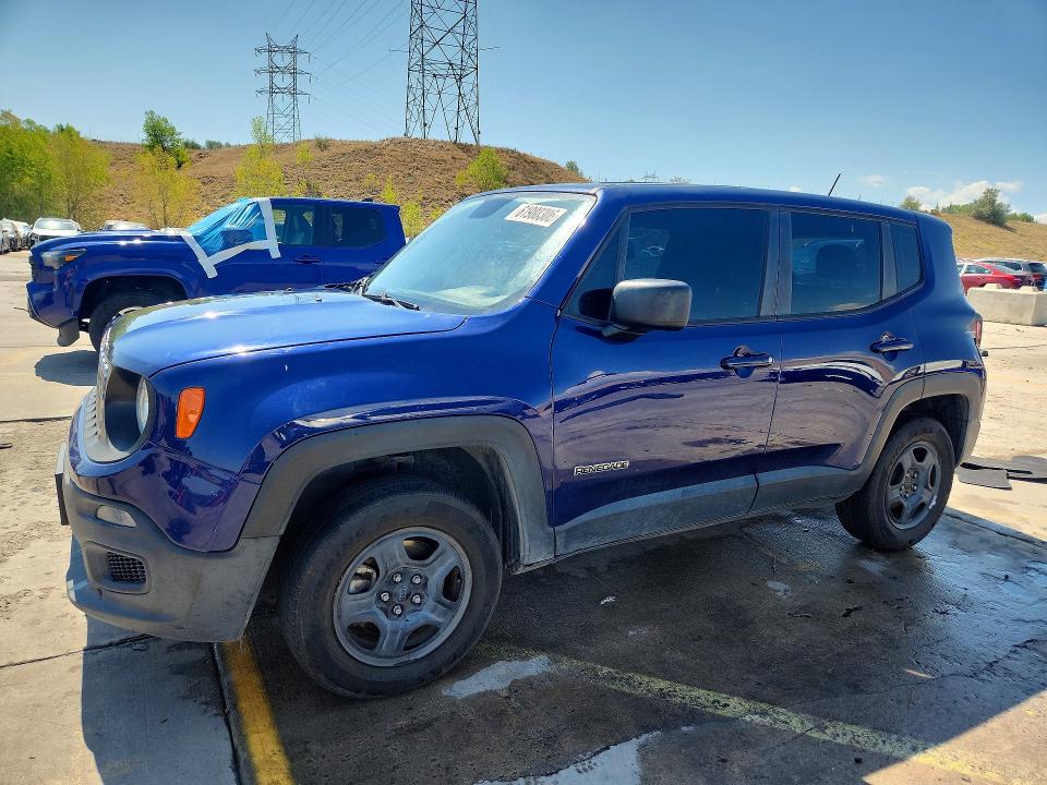 2017 Jeep Renegade VIN ZACCJBAB2HPG16021 COPART salvage auction — HAIL, Co - Certificate Of Title, sold $5,600 on 2026-08-17 (photo 1)