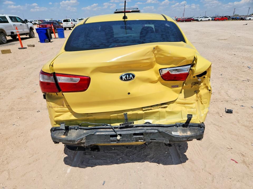 2016 Kia Rio VIN KNADM4A37G6684071 COPART salvage auction — REAR END, Tx - Salvage Vehicle Title, sold $400 on 2026-07-15 (photo 6)