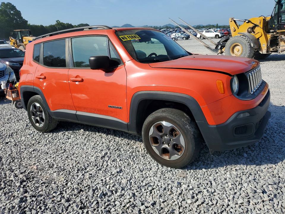 2017 Jeep Renegade VIN ZACCJBAB2HPE94132 COPART salvage auction — MINOR DENT/SCRATCHES, Tn - Certificate Of Title, sold $1,800 on 2026-07-09 (photo 4)