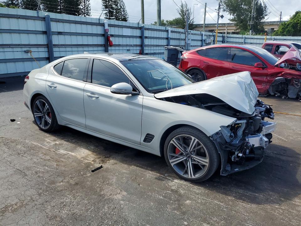 2025 Genesis G70 VIN KMTG34SC2SU157045 COPART salvage auction — FRONT END, Id - Salvage Certificate Of Title, sold $9,800 on 2026-09-09 (photo 4)