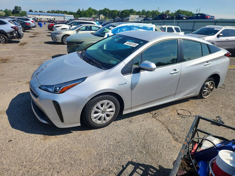 2021 Toyota Prius VIN JTDKAMFU5M3147846 COPART salvage auction — SIDE, PA - CERTIFICATE OF SALVAGE, sold $300 on 2026-07-21 (photo 1)