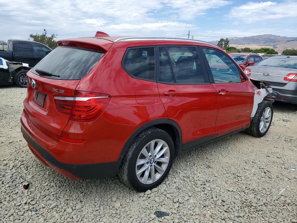 2016 BMW X3 VIN 5UXWX9C58G0D63546 COPART salvage auction — FRONT END, CA - SALVAGE CERTIFICATE, sold $1,750 on 2026-07-28 (photo 3)