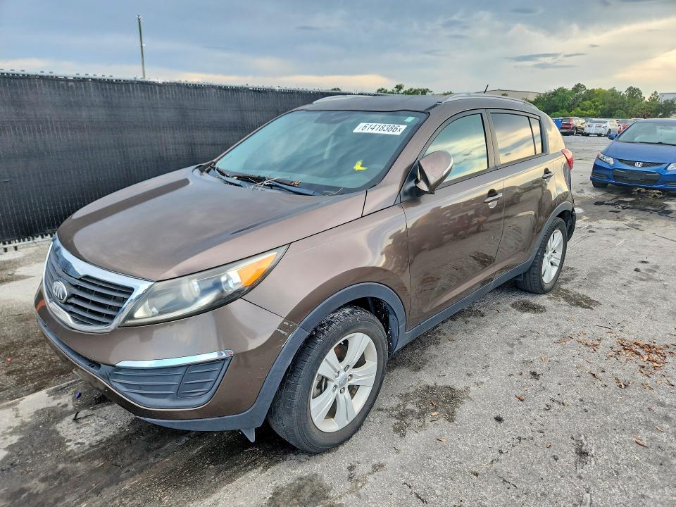 2013 Kia Sportage VIN KNDPB3A27D7480707 COPART salvage auction — SIDE, Fl - Certificate Of Title, sold $1,550 on 2026-07-21 (photo 1)