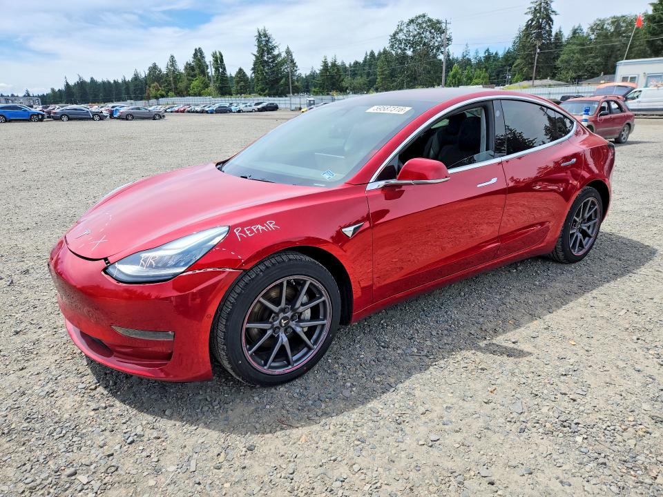 2019 Tesla Model 3 VIN 5YJ3E1EB2KF199247 COPART salvage auction — FRONT END, Wa - Bill Of Sale, sold $4,950 on 2026-07-31 (photo 1)