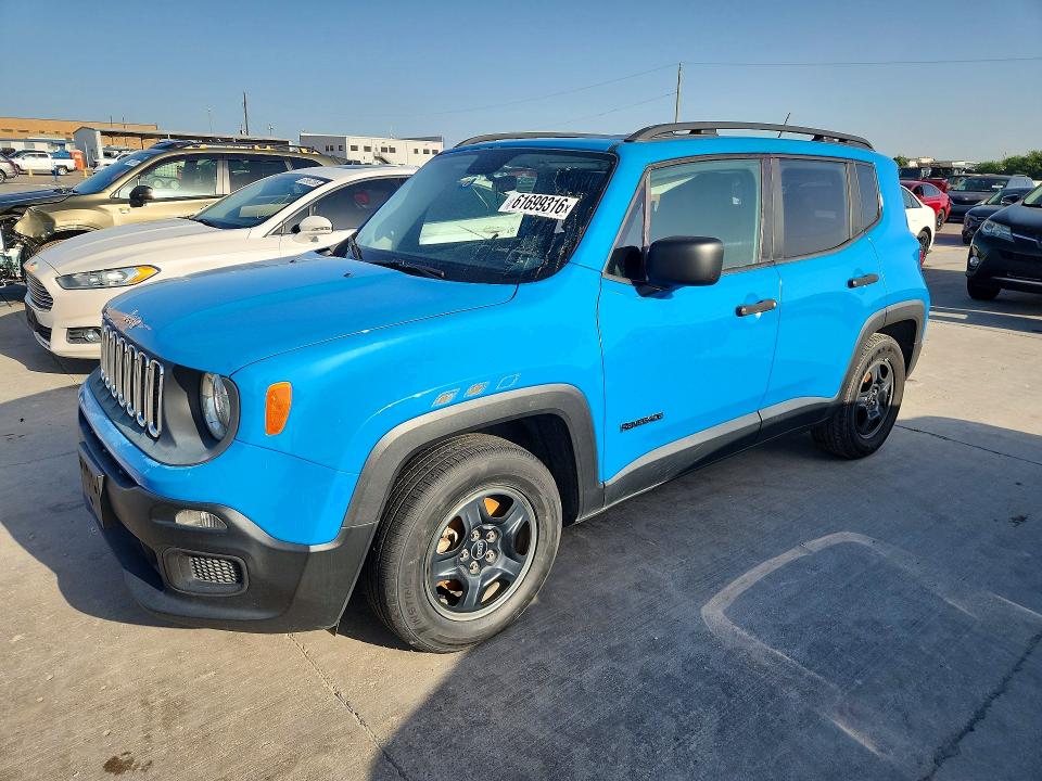 2015 Jeep Renegade VIN ZACCJAAH0FPC10394 COPART salvage auction — MECHANICAL, Tx - Certificate Of Title (P), sold $1,200 on 2026-07-30 (photo 1)