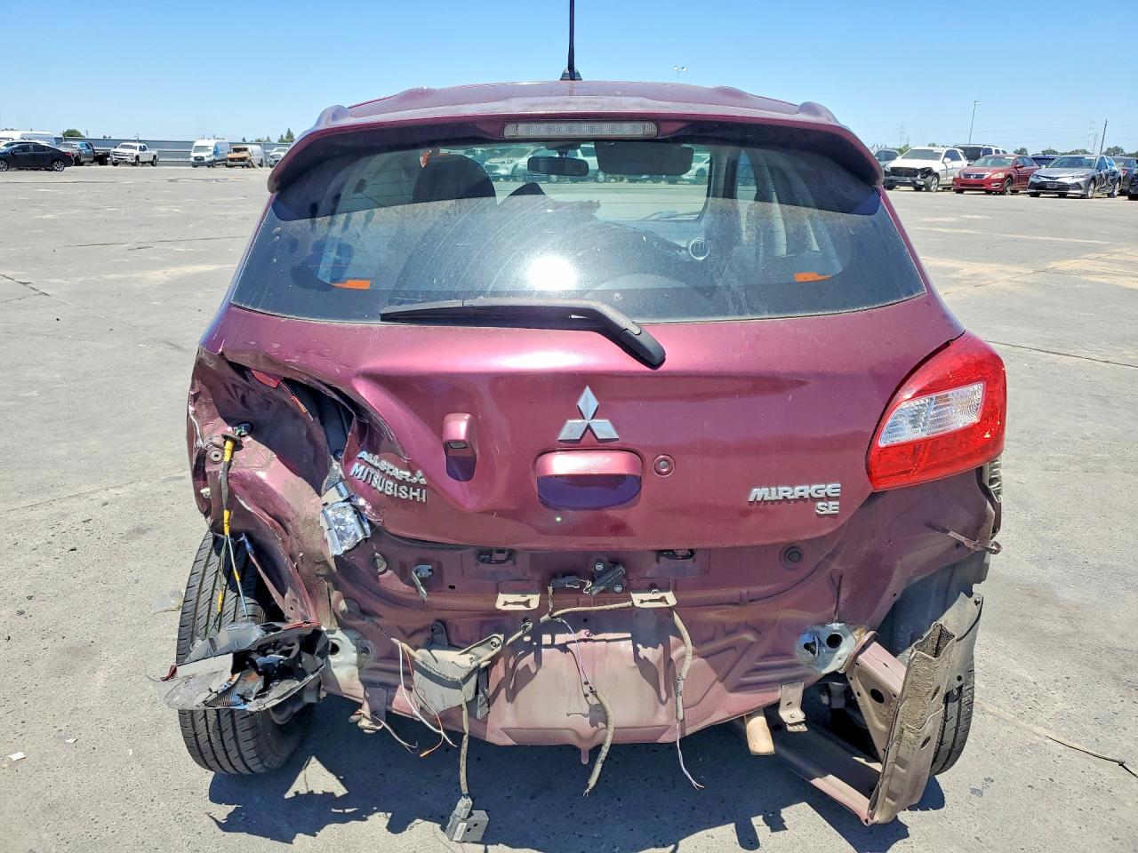 2017 Mitsubishi Mirage VIN ML32A4HJ5HH020822 COPART salvage auction — Front End, CA - SALVAGE CERTIFICATE, sold $20 on 2026-08-17 (photo 6)