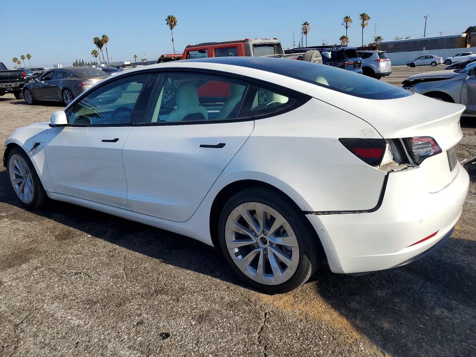 2022 Tesla Model 3 VIN 5YJ3E1EB5NF103762 COPART salvage auction — UNDERCARRIAGE, Ca - Salvage Certificate, sold $7,000 on 2026-09-01 (photo 2)
