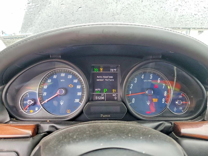 2008 Maserati Granturismo VIN ZAMGJ45A580036973 COPART salvage auction — FRONT END, La - Cert Of Title-Salvage, sold $8,200 on 2026-08-17 (photo 9)