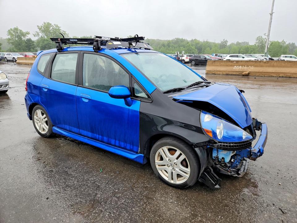 2008 Honda Fit VIN JHMGD37678S004799 COPART salvage auction — FRONT END, Ny - Mv-907A Salvage Certificate, sold $450 on 2026-07-09 (photo 4)