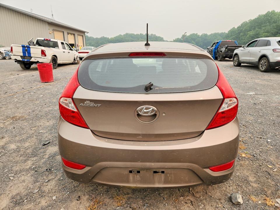 2012 Hyundai Accent VIN KMHCT5AE9CU034197 COPART salvage auction — VANDALISM, PA - CERTIFICATE OF SALVAGE, sold $250 on 2026-07-30 (photo 6)