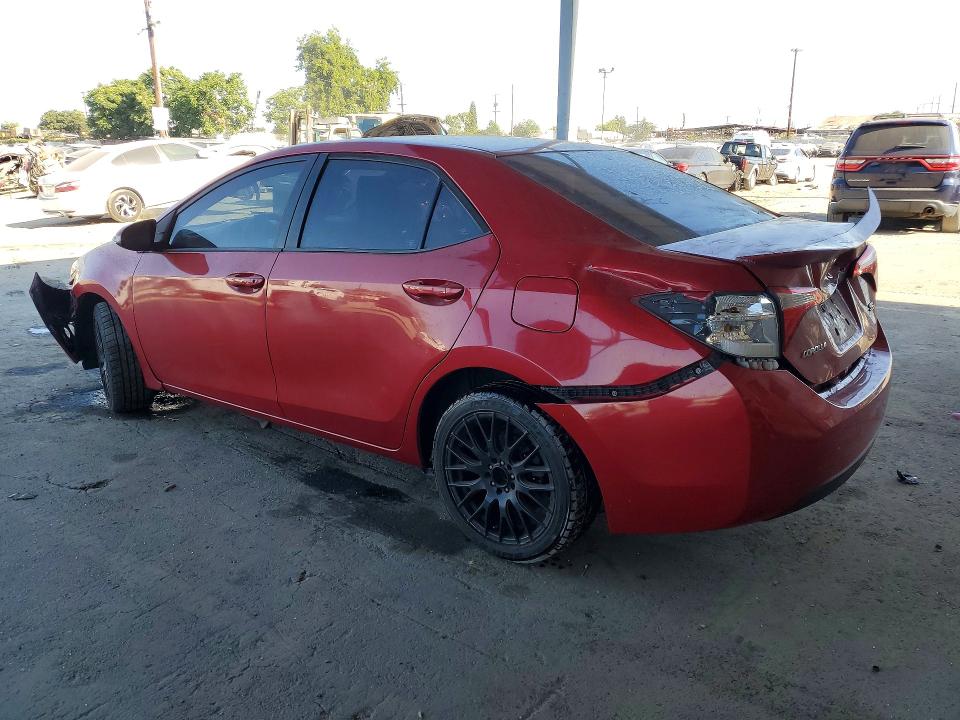2016 Toyota Corolla VIN 5YFBURHE7GP408318 COPART salvage auction — REAR END, Ca - Salvage Certificate, sold $1,550 on 2026-07-30 (photo 2)