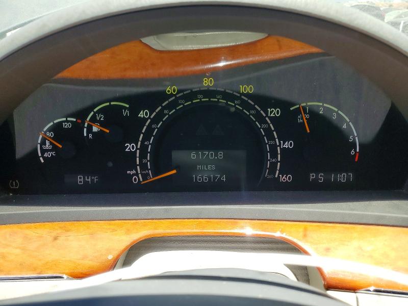 2004 Mercedes-benz S class VIN WDBNG70J14A412803 COPART salvage auction — FRONT END, Ca - Salvage Certificate, sold $375 on 2026-07-27 (photo 9)