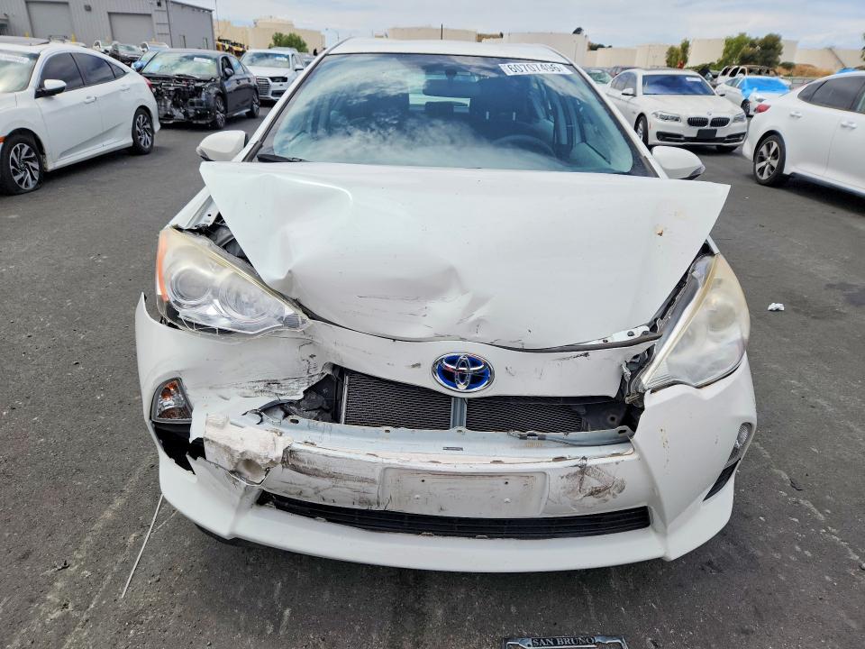 2013 Toyota Prius VIN JTDKDTB35D1046297 COPART salvage auction — FRONT END, Ca - Salvage Certificate, sold $2,350 on 2026-07-27 (photo 5)