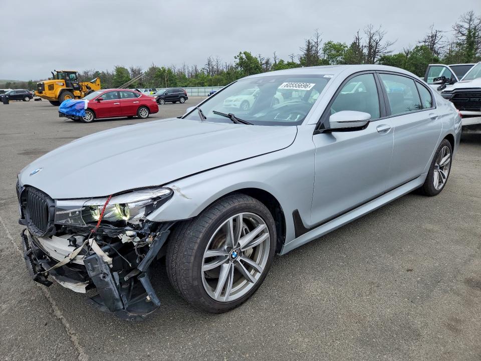 2018 BMW 7er VIN WBA7E4C59JGV28091 COPART salvage auction — FRONT END, Ny - Mv-907A Salvage Certificate, sold $80 on 2026-07-27 (photo 1)