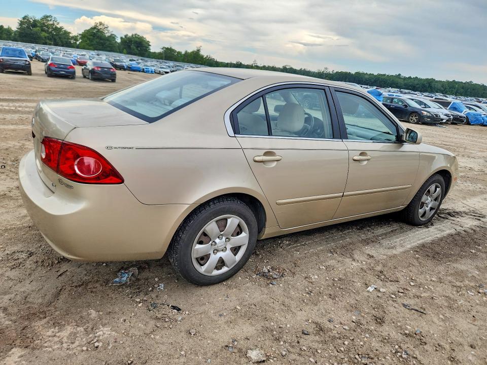 2007 Kia Optima VIN KNAGE123775146788 COPART salvage auction — SIDE, Fl - Cert Of Title Slvg Rebuildable, sold $450 on 2026-07-17 (photo 3)
