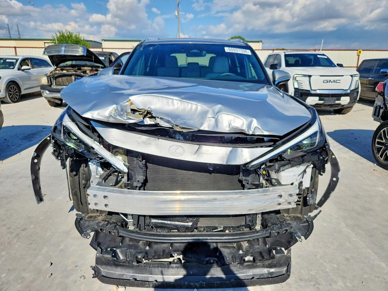2025 Lexus Tx VIN 5TDAAAA64SS017295 COPART salvage auction — Front End, TX - SALVAGE VEHICLE TITLE, sold $26,500 on 2026-08-21 (photo 5)